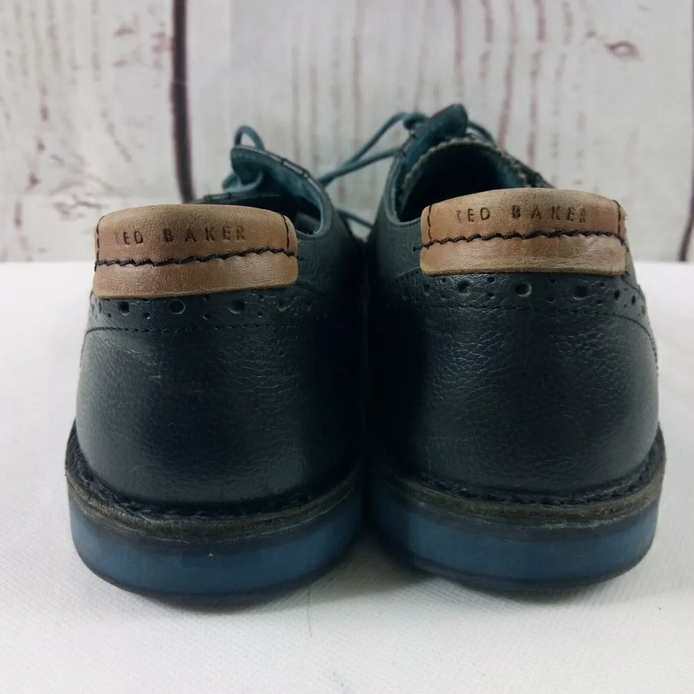 Ted Baker London Men's Black Leather Oxford Wingtip Dress Shoes Size 11